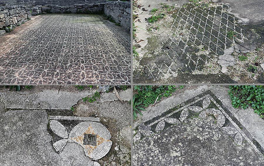 Tipi di Pavimento a mosaico di un'abitazione romana a Paestum
