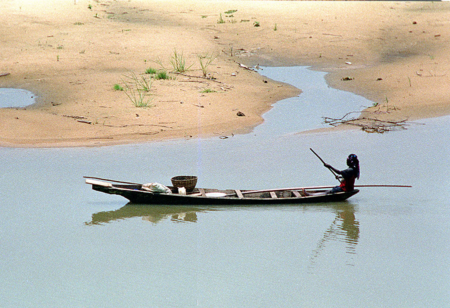 Pescatori sul fiume Niger presso Asaba