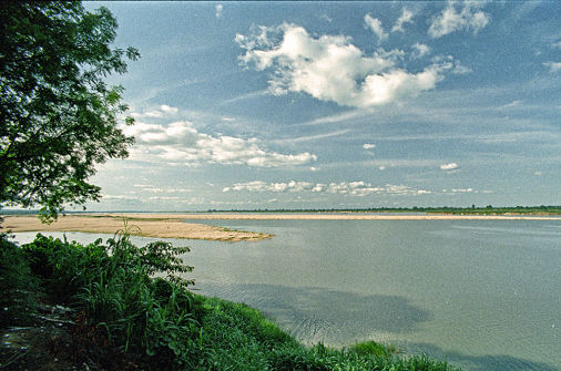 Niger River and its islands, near Asaba, capital of the Delta State