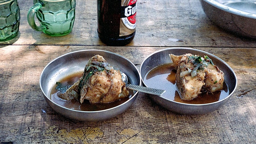 La zuppa di pesce pepe e peperoncino