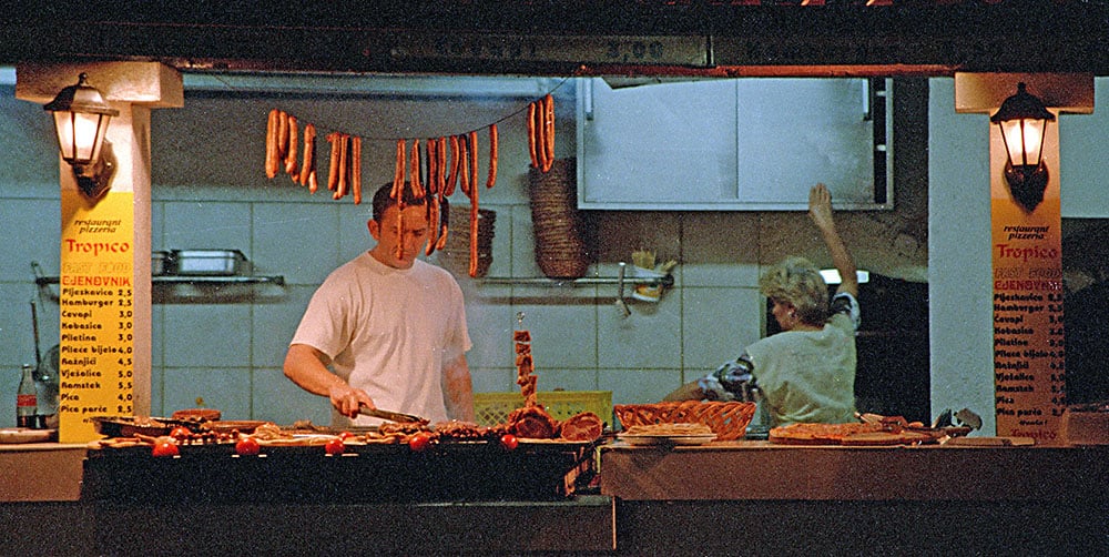 Budva Montenegro - venditore di street food