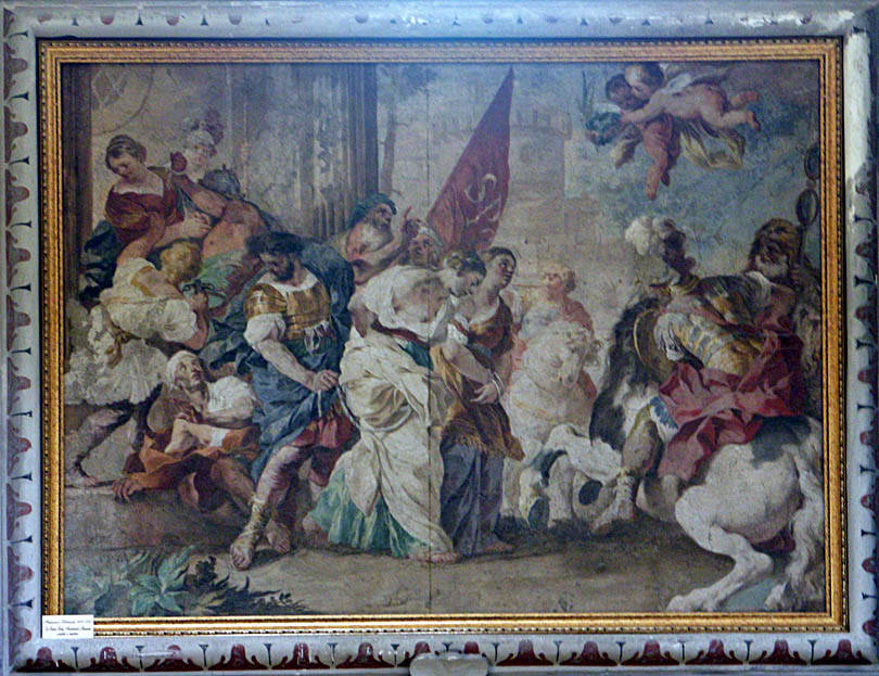 Nella cappella (la prima a sinistra dell'altare maggiore) dedicata alle sante Tecla, Archelaa e Susanna, nel 1680 Francesco Solimena