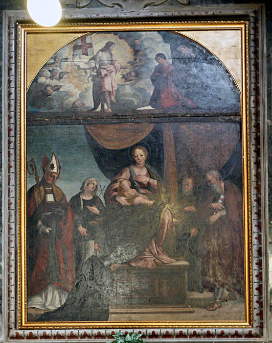 Andrea Sabatini Vergine con il Bambino fra Sant'Agostino, Santa Scolastica, San Benedetto e un Evangelista (1523)